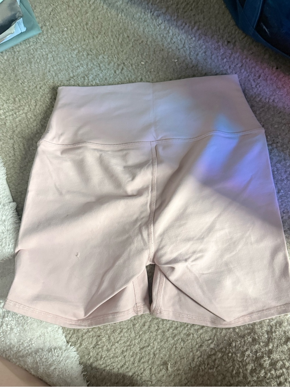 ALO Yoga High-Waist Bike Shorts - Pale Pink